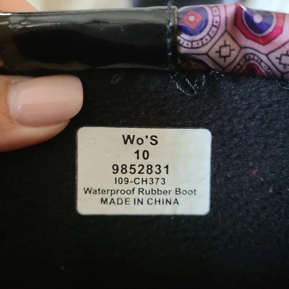 Sperry‎ Top Sider Wedge Pull-on Rubber Rain Boots sz 10